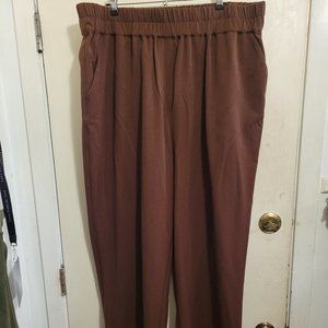 New Universal Standard Chocolate pull-on ponte pants Sz 18/20 BIG Pockets